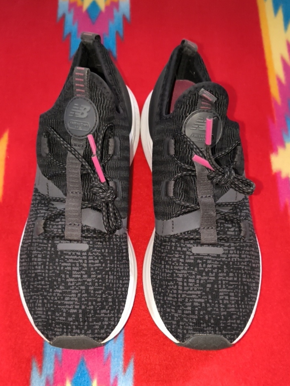 New Balance Women's Fashion Sneakers Fresh Foam Sport Black White WLAZRMB US 9.5